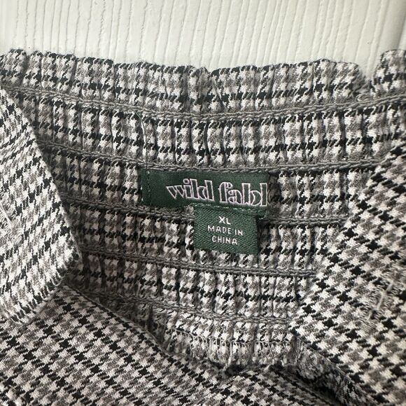 Wild Fable High Waisted Grey & Black Wide Leg Overall Pant Jumper Suspenders XL - Picture 6 of 7